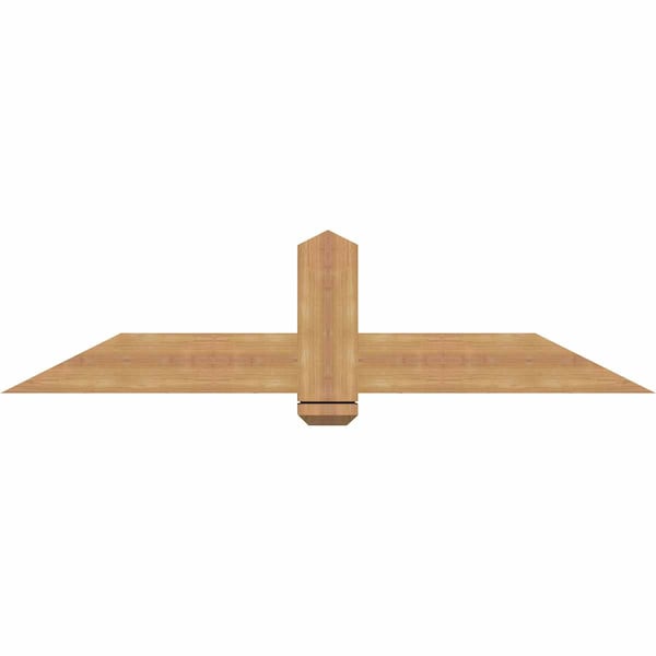 Ekena Millwork Eugene Smooth Timber Gable Bracket, Western Red Cedar, 60"W x 15"H x 3 1/2"D x 5 1/2"F, 6/12 Pitch GBW060X15X0406EUG00SWR - main